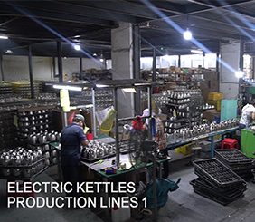 Electric kettle factory - Assembly line display area
